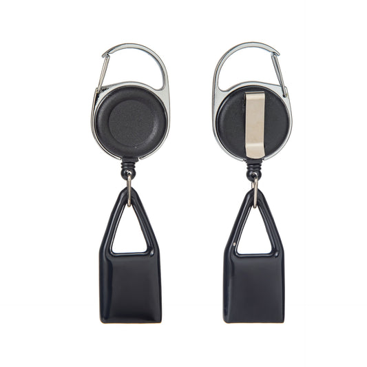Black Color Retractable Lighter Holder Leash Keychain