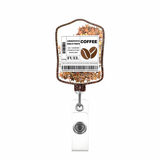 Brown Quicksand Rocking Fun Acrylic Badge Reel