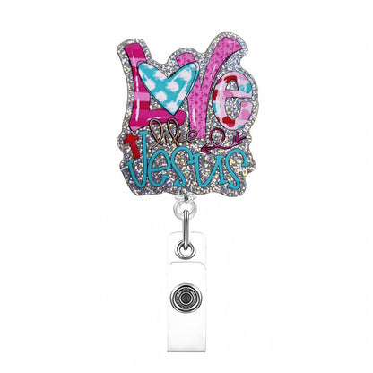 Acrylic Love Jesvis Badge Reel