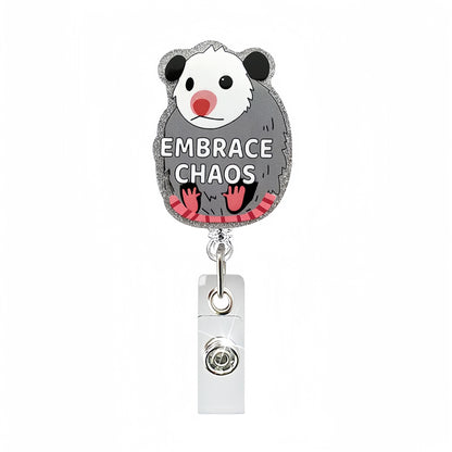 Acrylic Embrace Chaos Panda Badge Reel