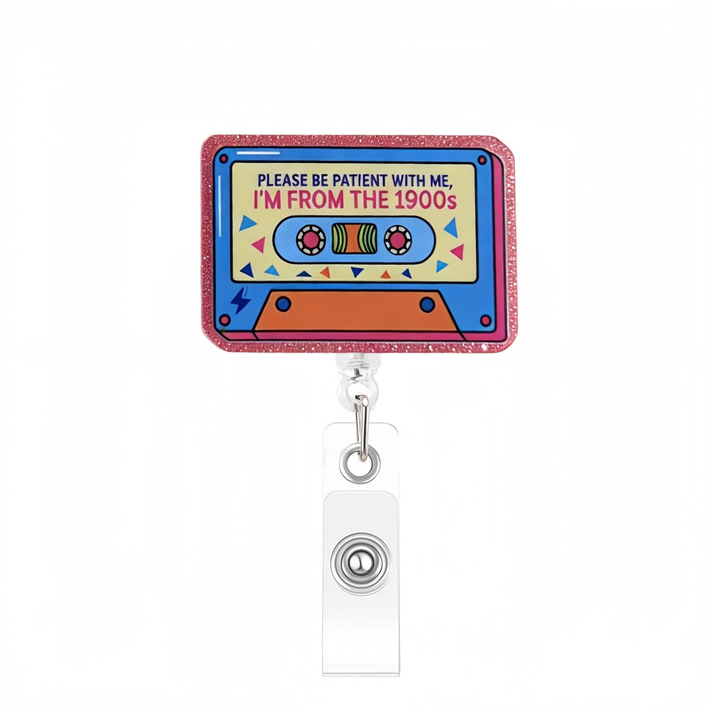 Acrylic Cassette Tape with I From The 1900 Badge Reel