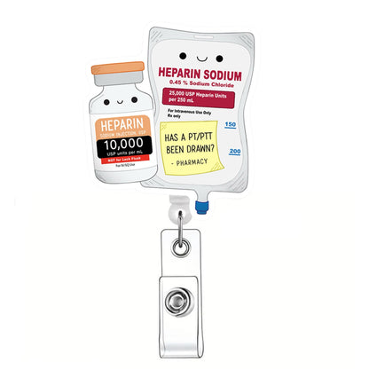 Acrylic Heparin Sodium Packagings Badge Reel