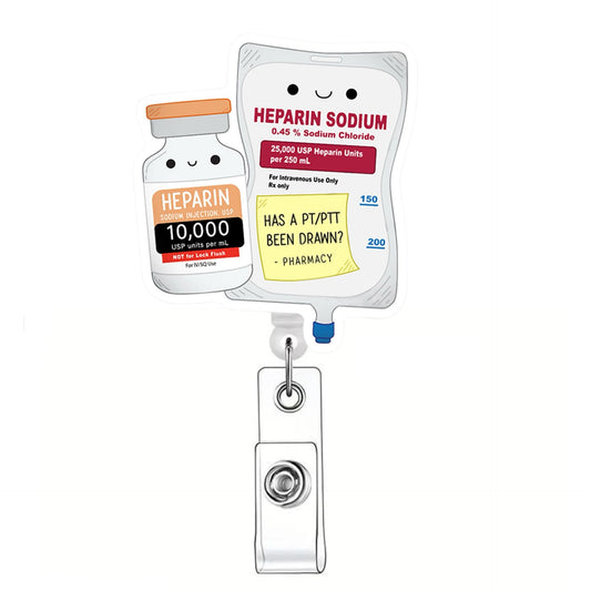 Acrylic Heparin Sodium Packagings Badge Reel