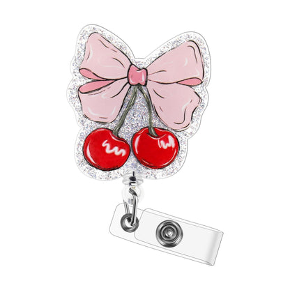Acrylic Cherry Beneath the Bow Badge Reel