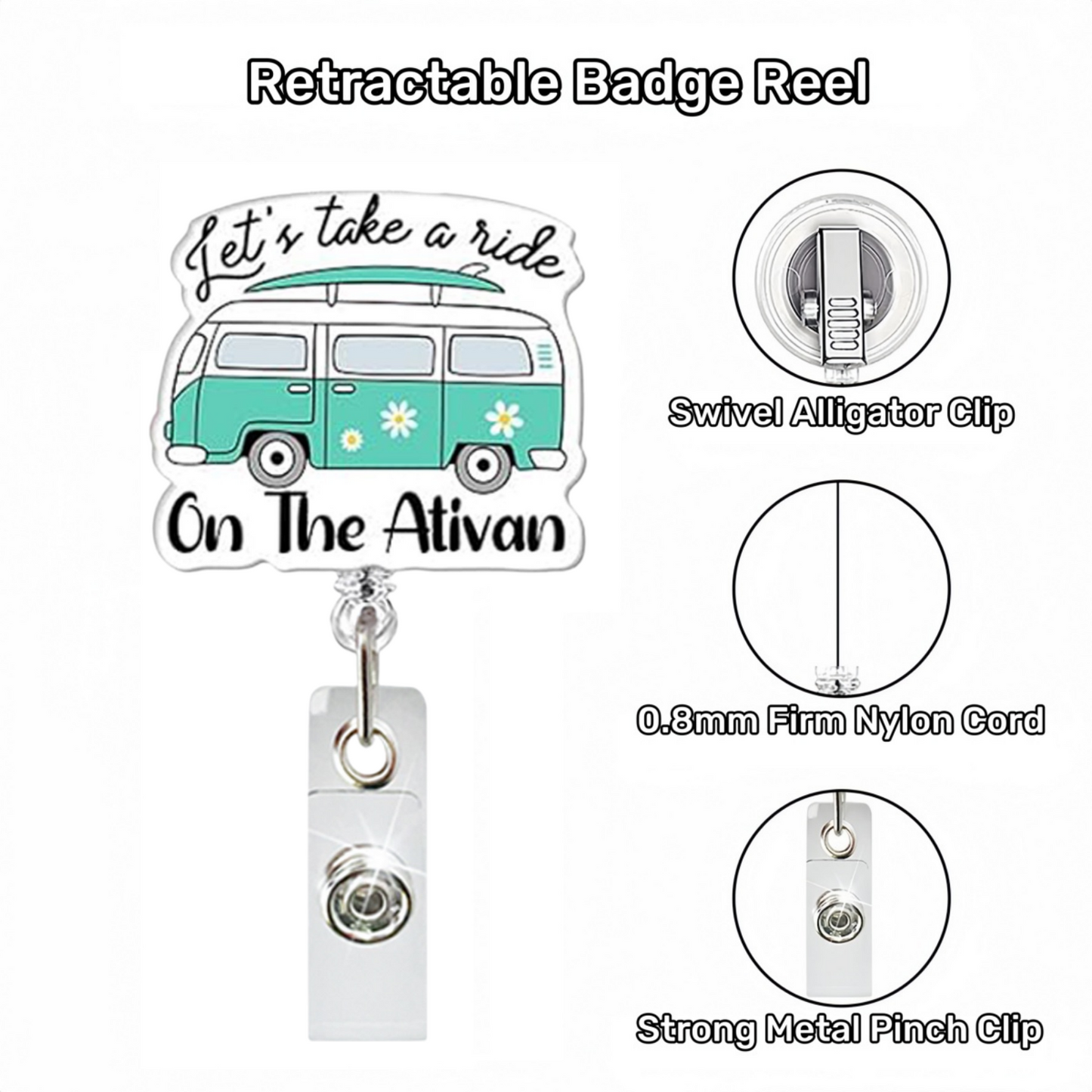 Acrylic On The Ativan Badge Reel