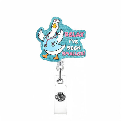 Acrylic Relax Goose Badge Reel