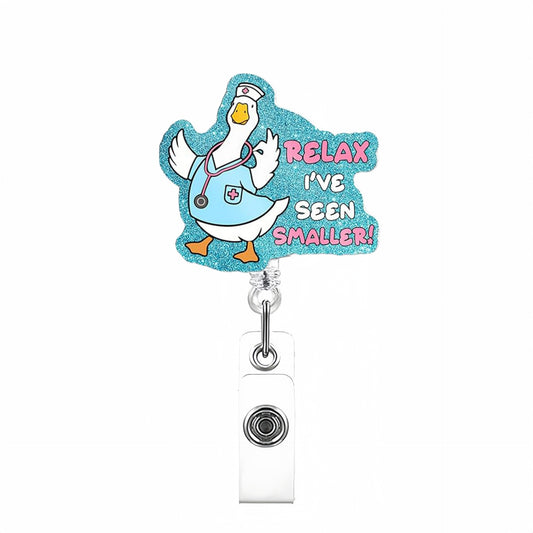 Acrylic Relax Goose Badge Reel