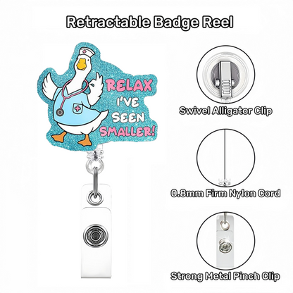Acrylic Relax Goose Badge Reel