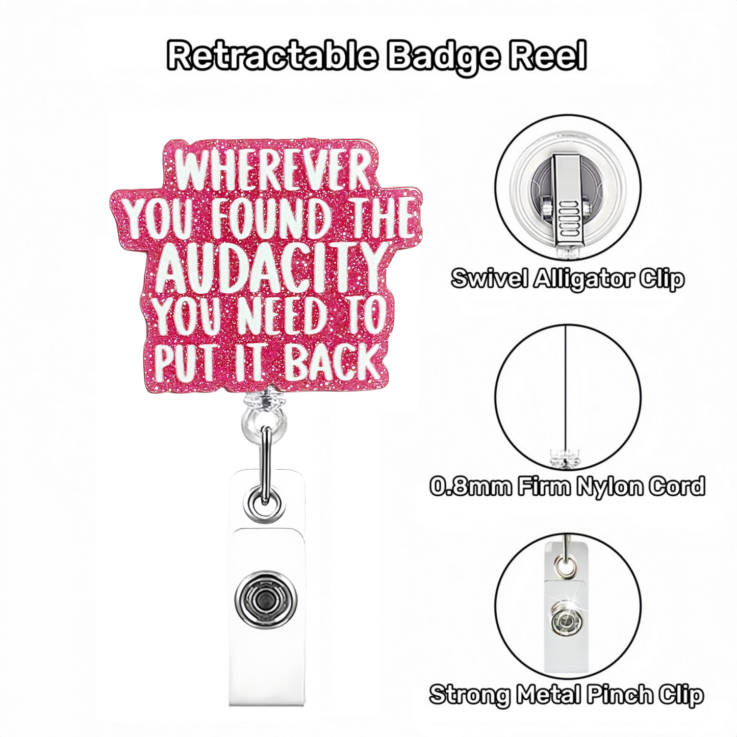 Acrylic You Found The Audacity Badge Reel