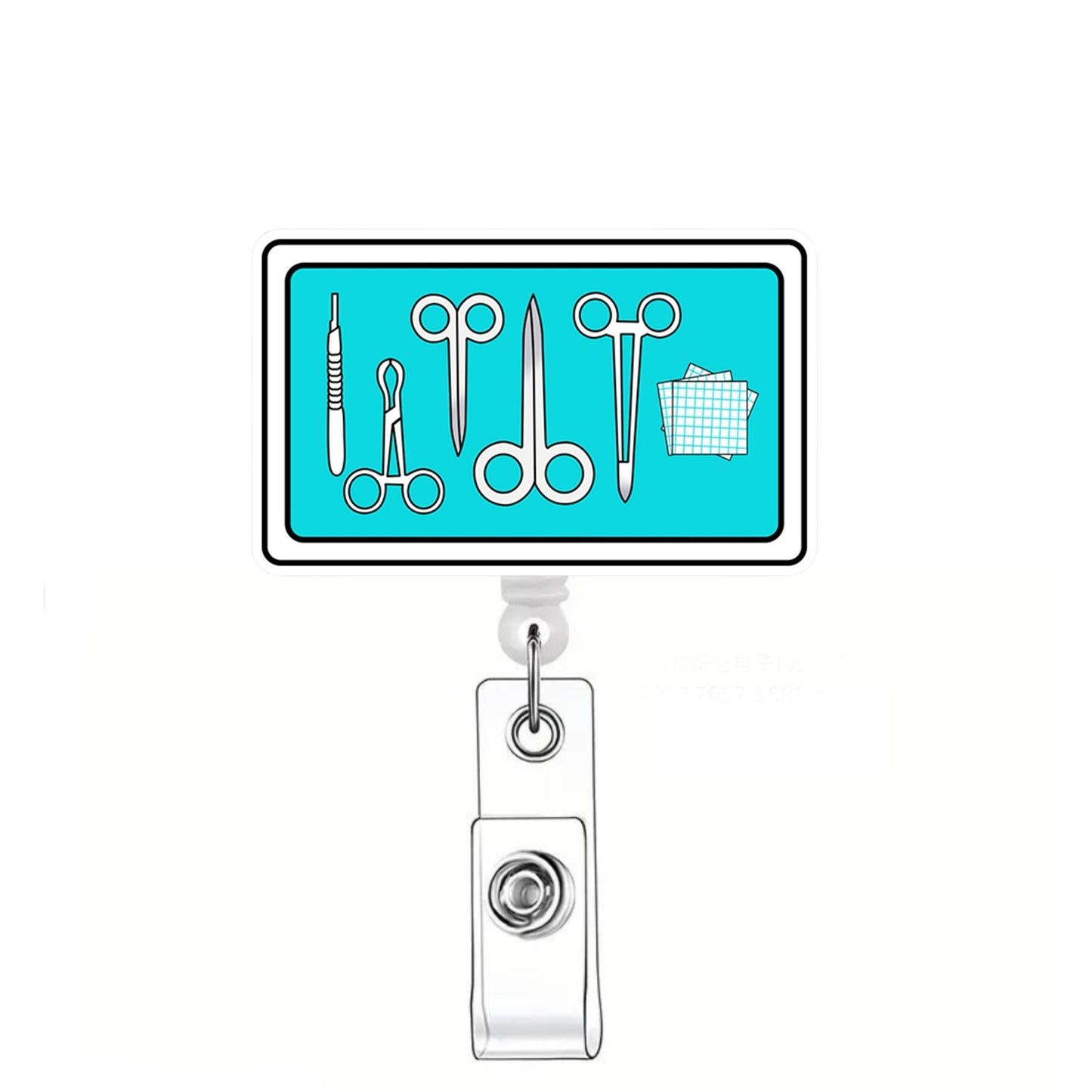 Acrylic Surgical Instruments Badge Reel