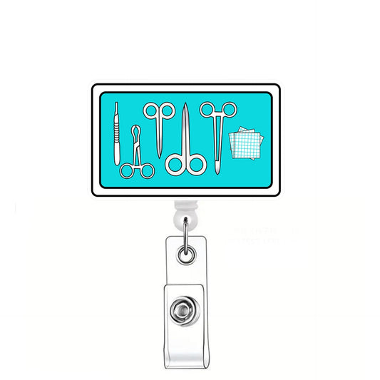 Acrylic Surgical Instruments Badge Reel