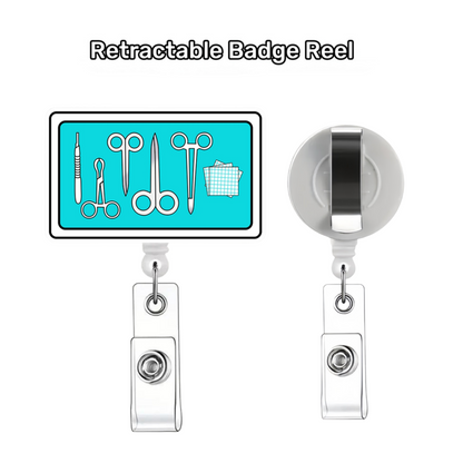 Acrylic Surgical Instruments Badge Reel