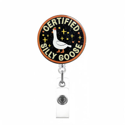 Acrylic Certified Silly Goose Badge Reel