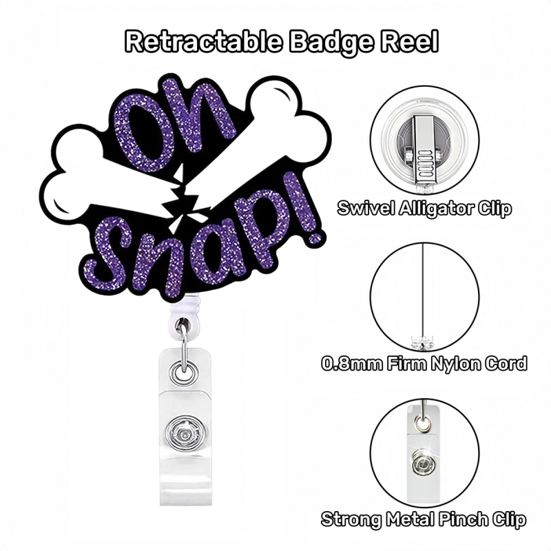 Acrylic Oh Snap Badge Reel