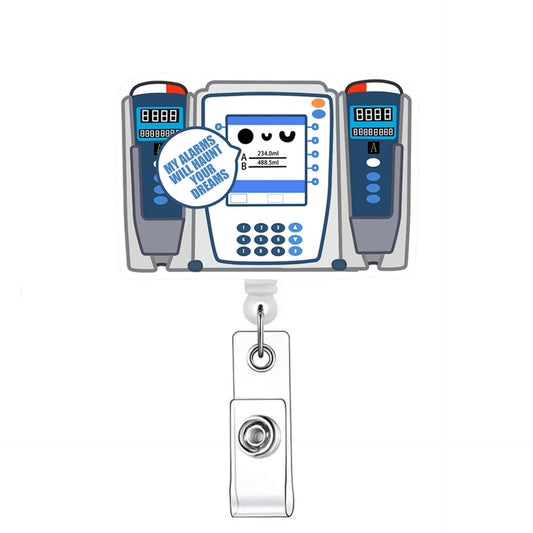 Acrylic Infusion Pump Badge Reel