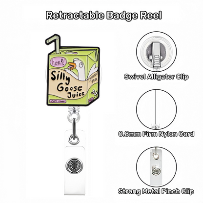 Acrylic Green Silly Goose Juice Badge Reel