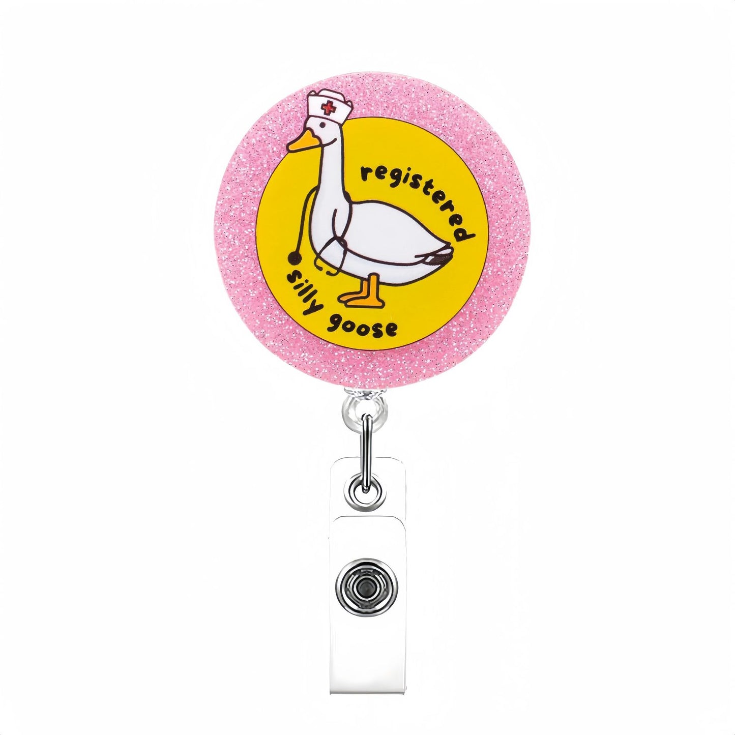 Acrylic Registered Silly Goose Badge Reel