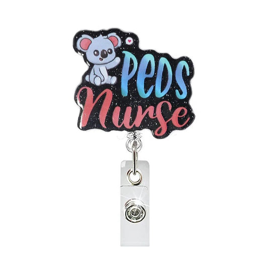 Acrylic PEDS Nurse Badge Reel
