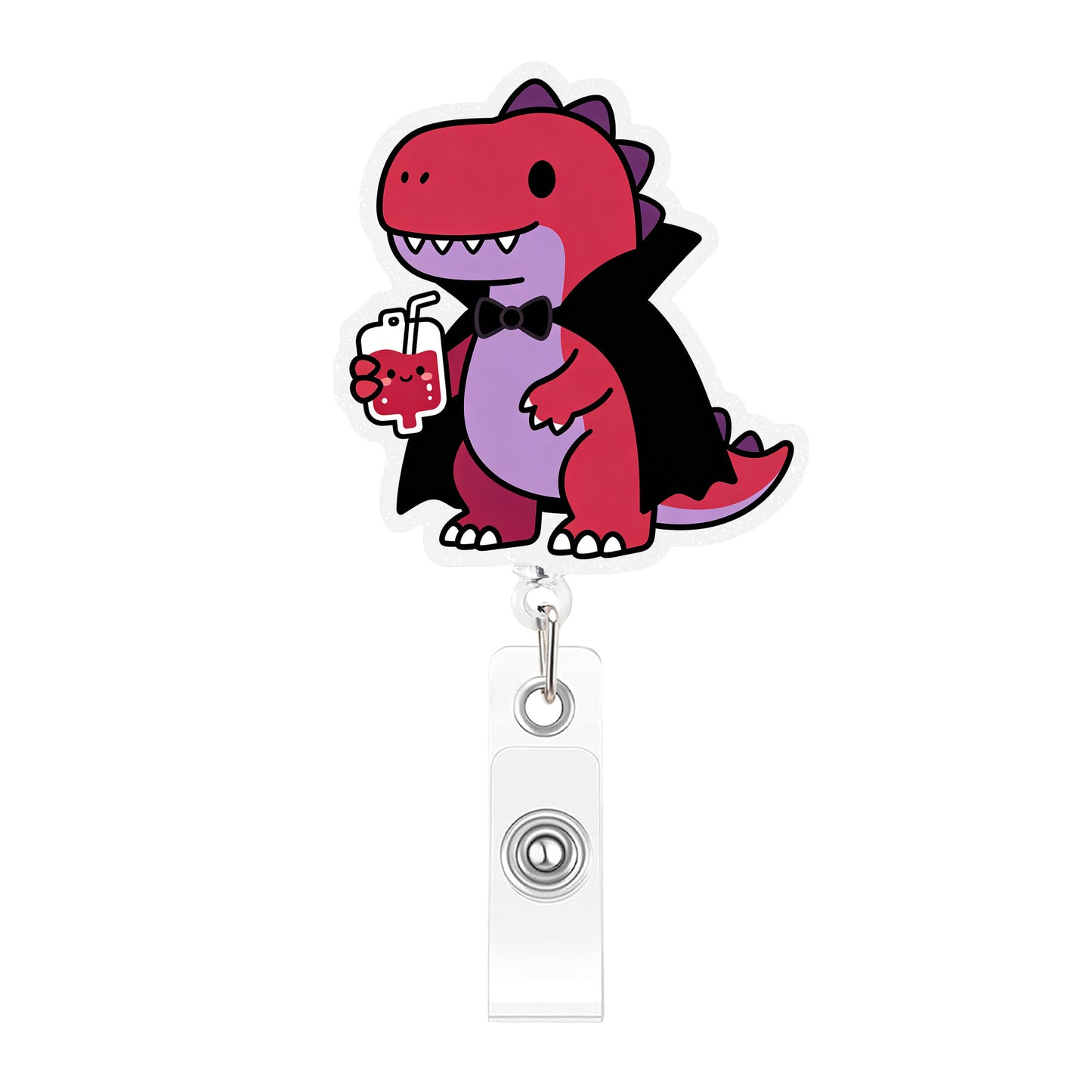 Vampire Dinosaur Acrylic Badge Reel