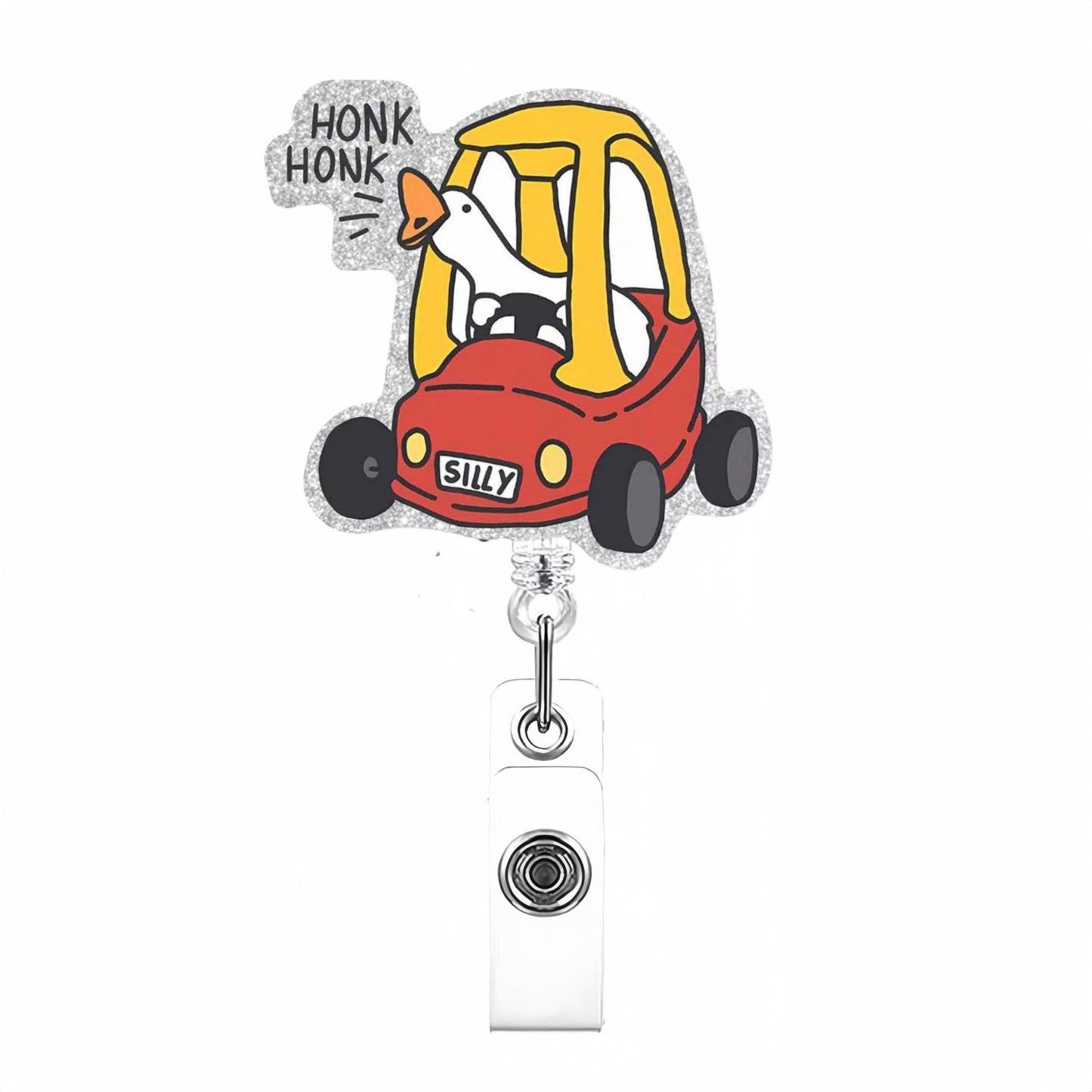 Acrylic Honk Goose Retractable Badge Reel