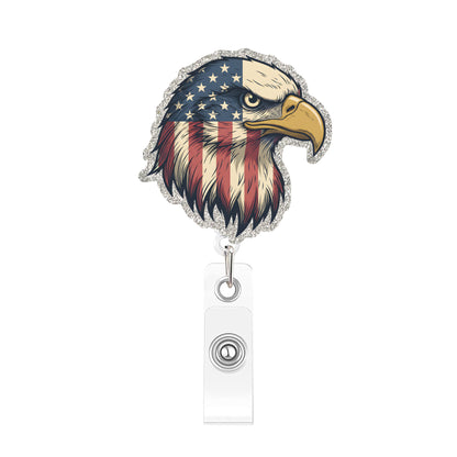 Acrylic Independence Day Eagle Head Badge Reel
