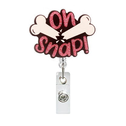 Acrylic Oh Snap with Red Badge Reel