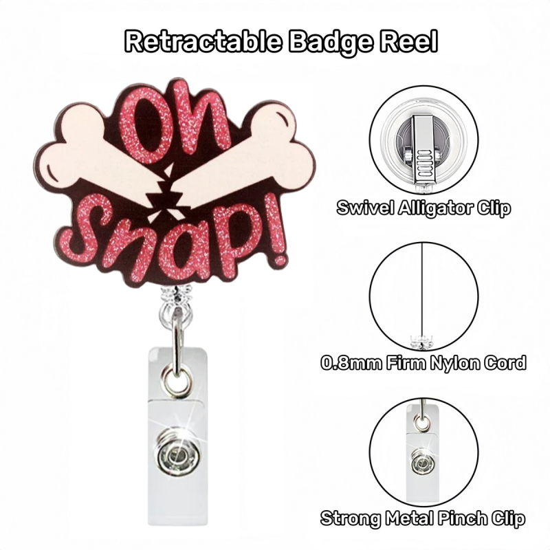 Acrylic Oh Snap with Red Badge Reel