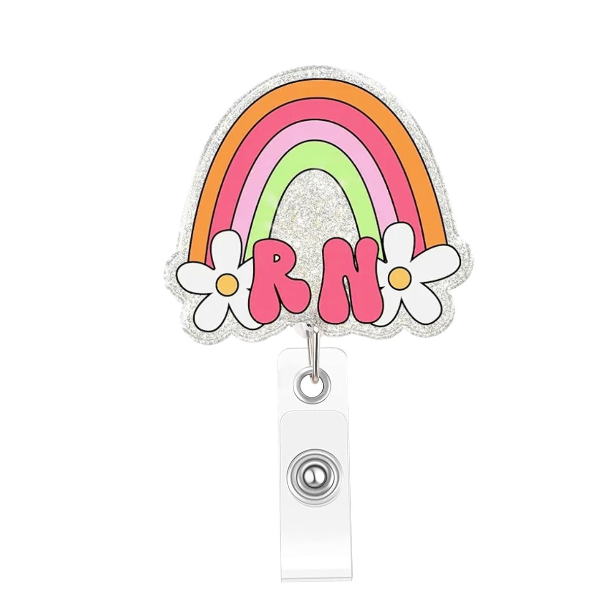 Acrylic Rainbow with RN Badge Reel