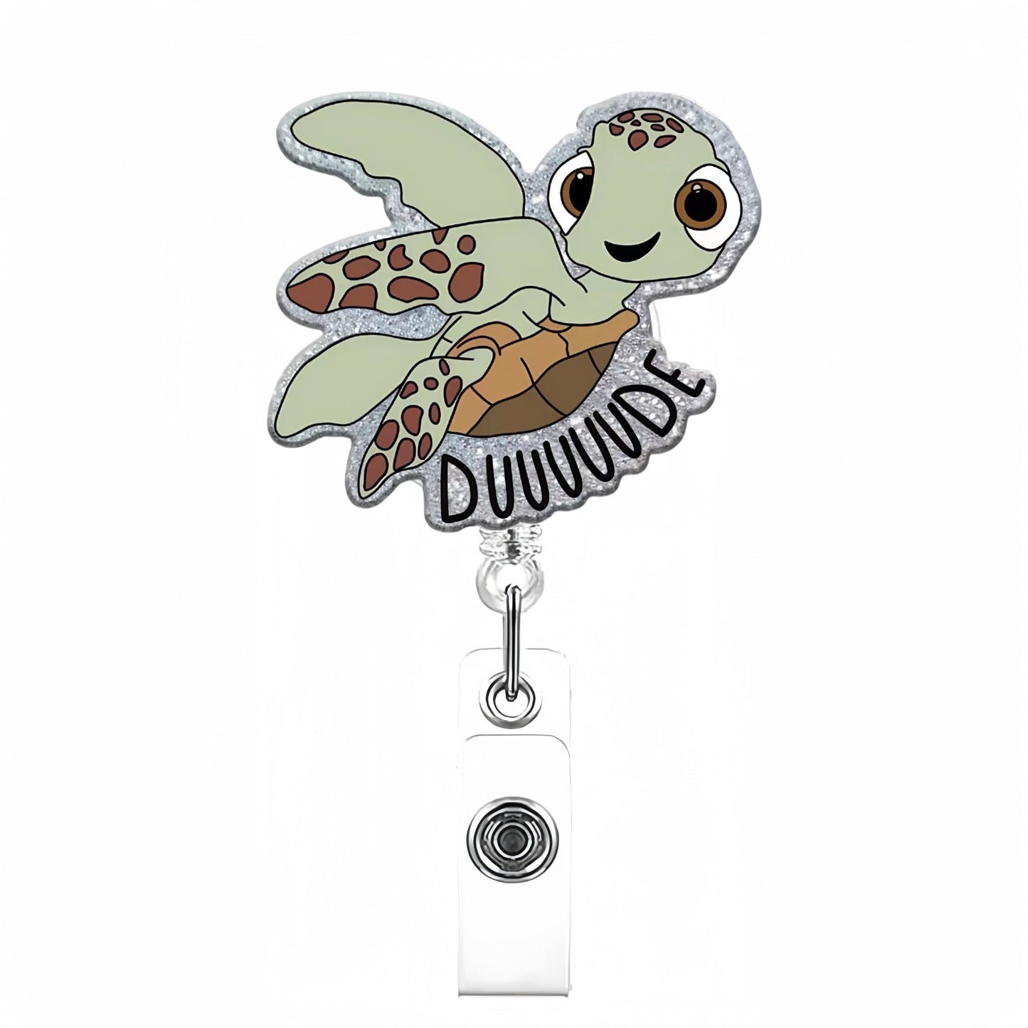 Acrylic Sea Turtle Retractable Badge Reel