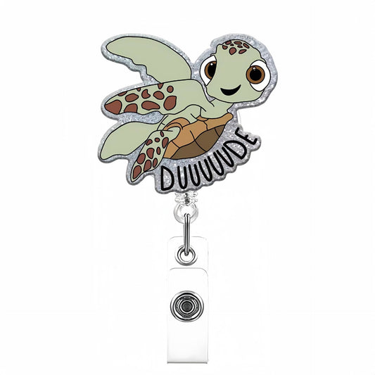 Acrylic Sea Turtle Retractable Badge Reel