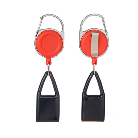 Red Color Retractable Lighter Holder Leash Keychain