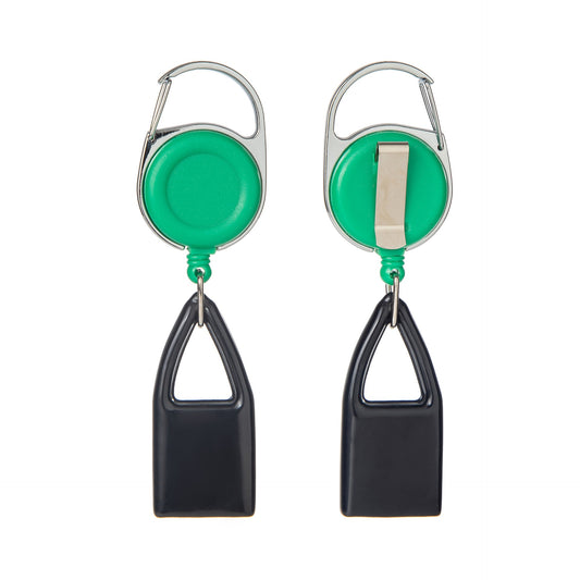Green Color Retractable Lighter Holder Leash Keychain