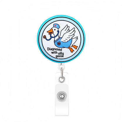 Acrylic Flying Duck Badge Reel
