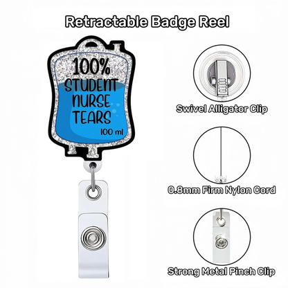 Acrylic 100% Student Nurse Tears Badge Reel