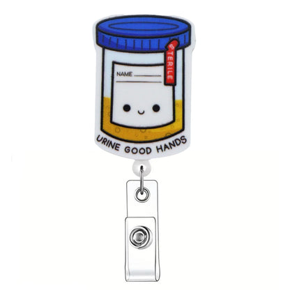 Acrylic Urine Specimen Cup Badge Reel