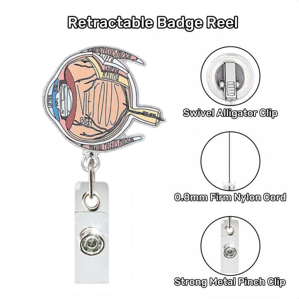 Acrylic Organ Series Eyeball Badge Reel