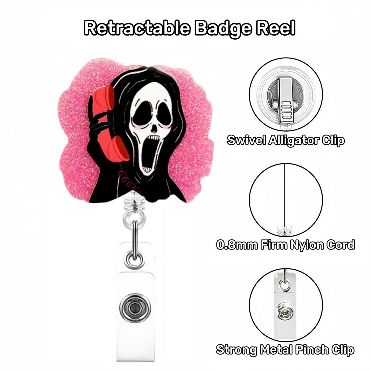 Acrylic Reaper Call Badge Reel