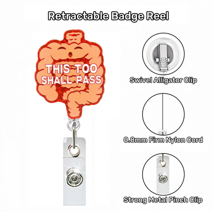 Acrylic Digestive System Baby Badge Reel