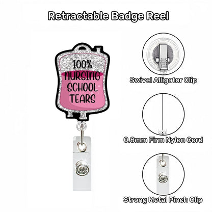 Acrylic Nursing School Tears Badge Reel